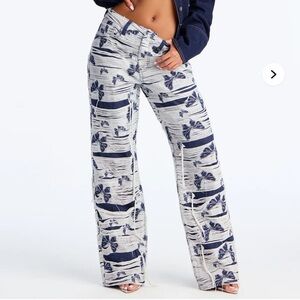 Fashion Nova Flying Butterflies Straight Leg Jeans - Dark Wash